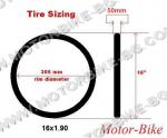 ВЕЛО ГУМА ВЪНШНА 16x1.90 50-305 V63 GOLF РУБЕНА/МИТАС-2